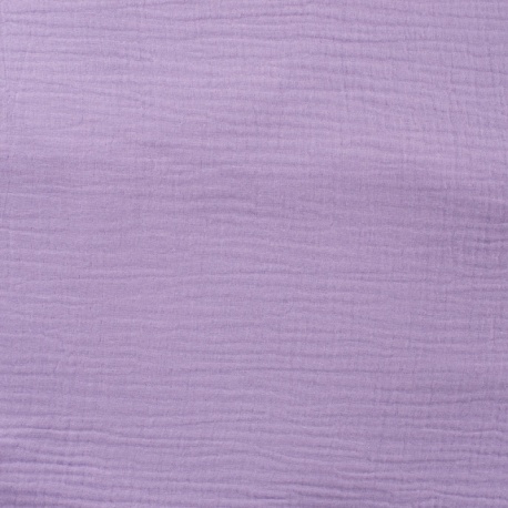 Tissu Double Gaze Uni Lilas 