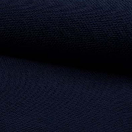 Tissu Eponge Gaufré Bébé Coton Navy 