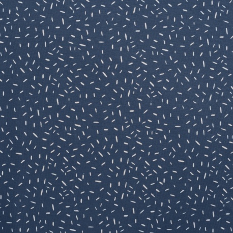 Tissu Jersey Coton Confetti Bleu Jeans