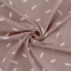 Tissu Jersey Plumes Fond Rose