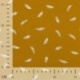 Tissu Jersey Plumes Fond Ocre