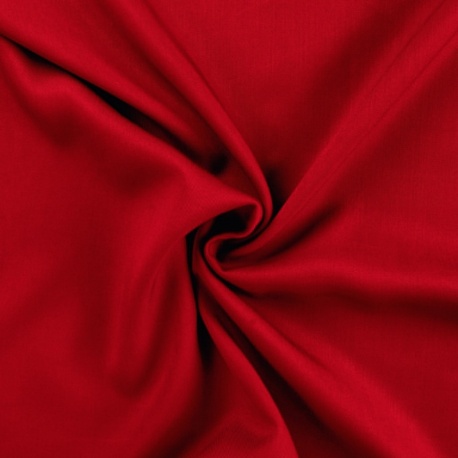 Tissu Viscose Twill Uni Rouge