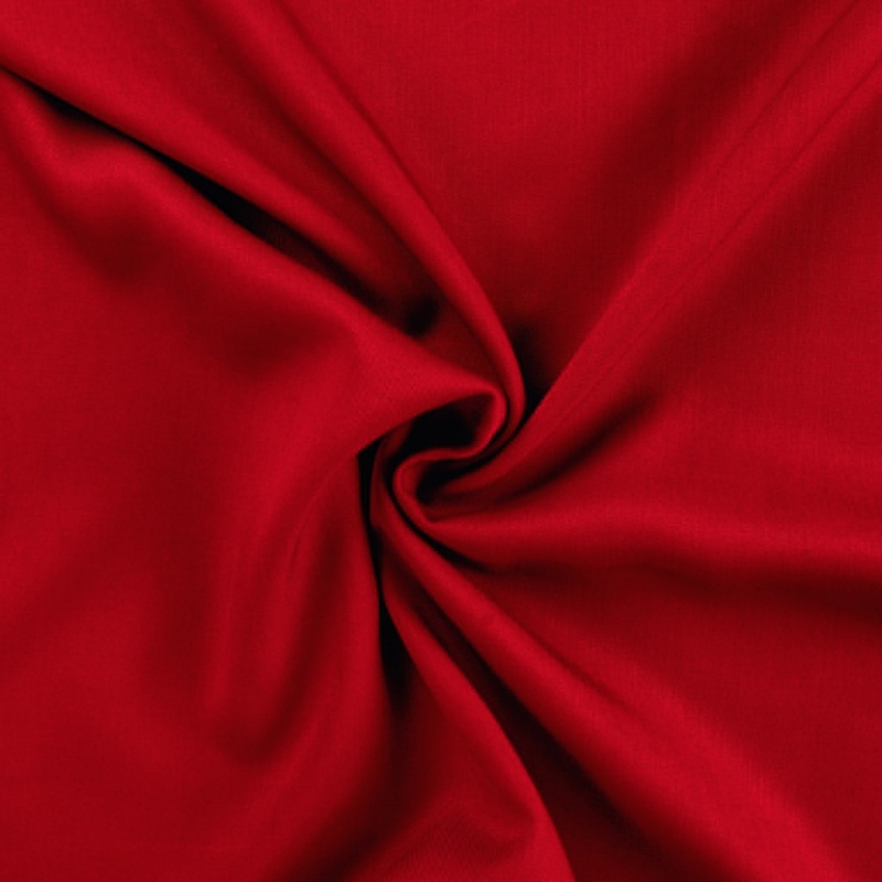 Tissu Viscose Twill Uni Rouge