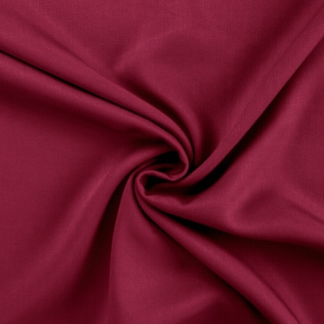 Tissu Viscose Twill Uni Framboise 