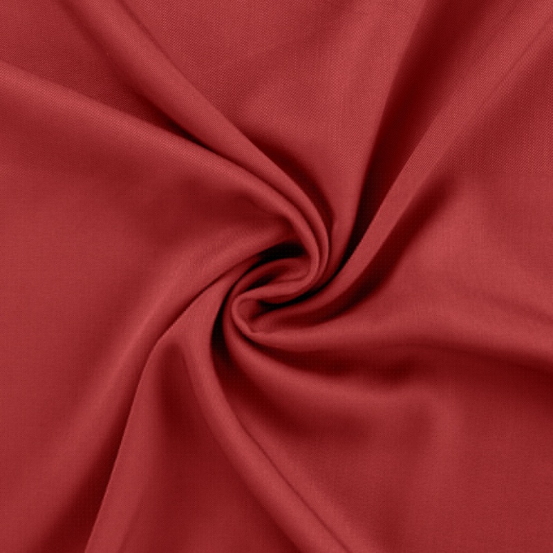 Tissu Viscose Twill Uni Rouge 