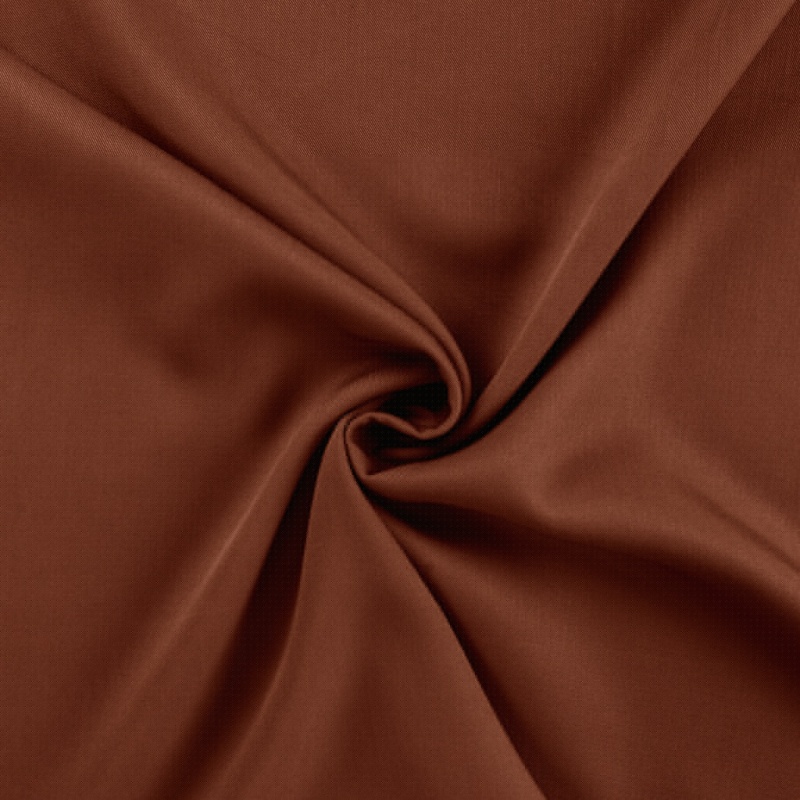 Tissu Viscose Twill Uni Tabac