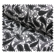 Tissu Motif Cashemire Noir Blanc