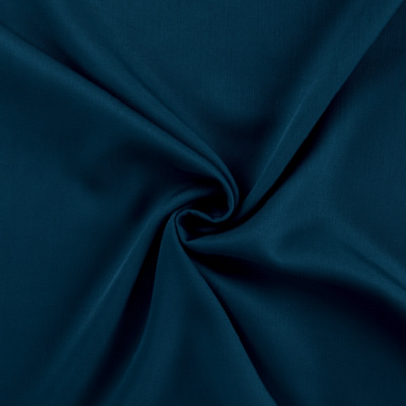 Tissu Viscose Twill Uni Bleu Foncé