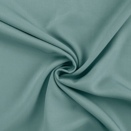 Tissu Viscose Twill Uni Bleu Vert 