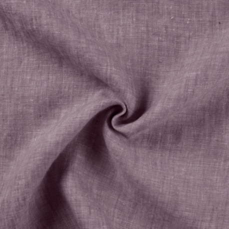 Tissu Lin Georgio Chiné Uni Mauve 