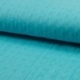 Tissu Double Gaze Broderie Anglaise Turquoise