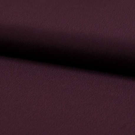 Tissu Crepe Viscose Uni Bordeaux 