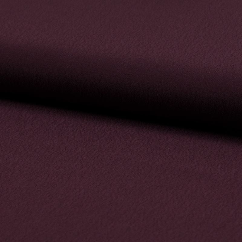 Tissu Crepe Viscose Uni Bordeaux 