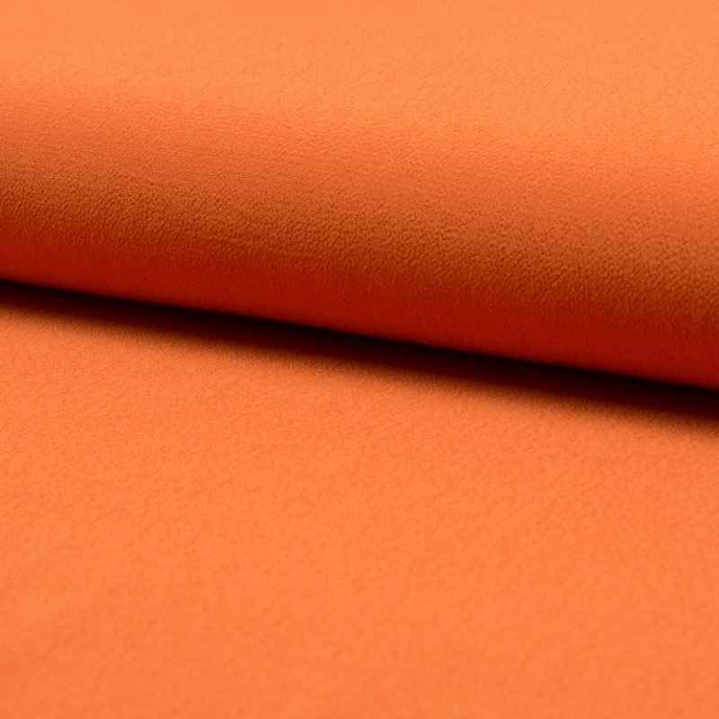 Tissu Crepe Viscose Uni Orange