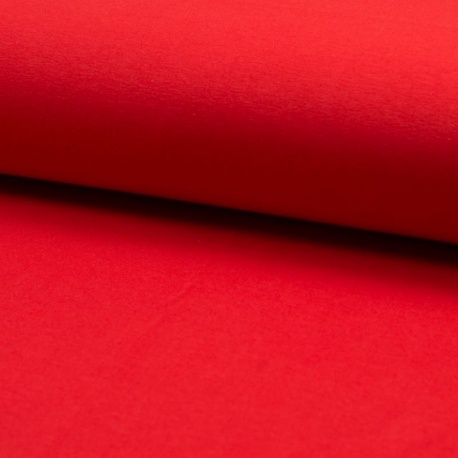 Tissu Jersey Coton Bio Rouge