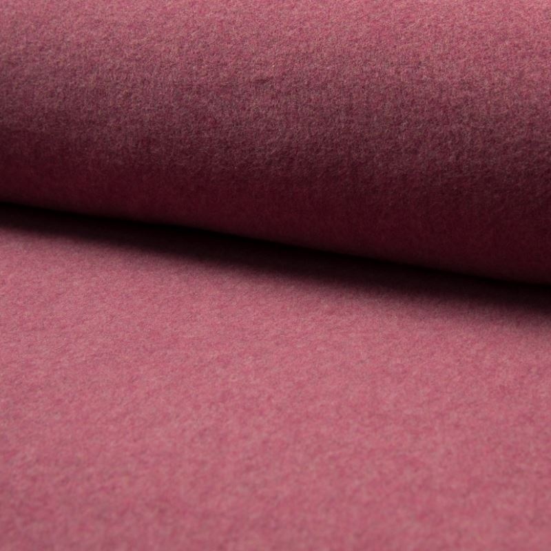 Tissu Polaire Bio Uni Bordeaux Chiné