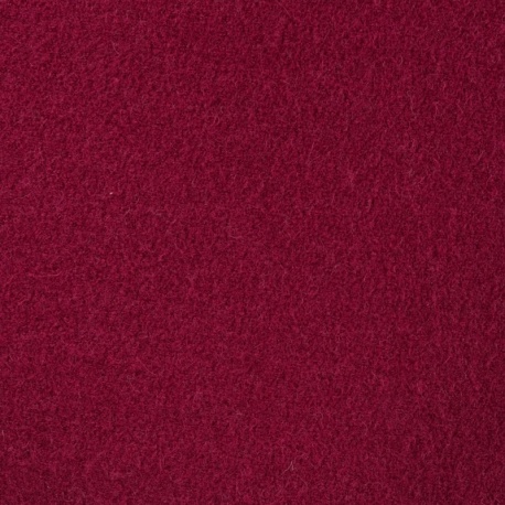 Tissu Laine Bouillie Unie Cerise