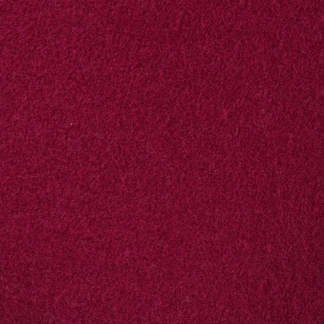 Tissu Laine Bouillie Unie Cerise