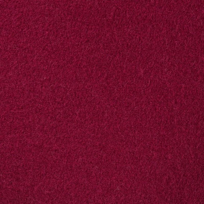 Tissu Laine Bouillie Unie Cerise