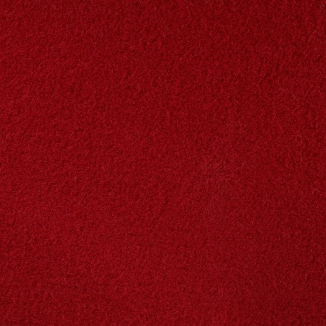 Tissu Laine Bouillie Unie Rouge