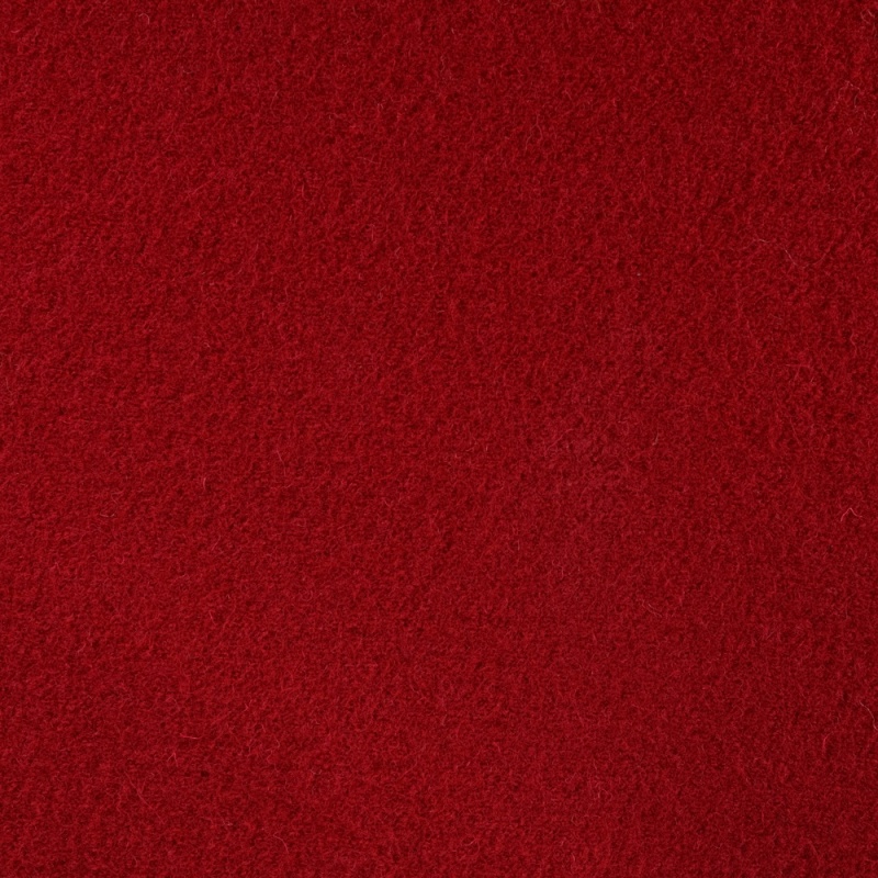 Tissu Laine Bouillie Unie Rouge