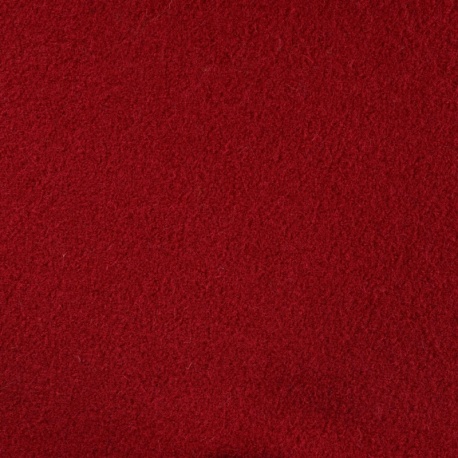 Tissu Laine Bouillie Unie Rouge Ecarlate