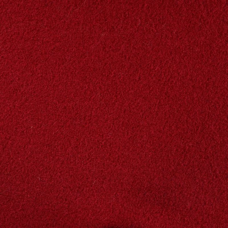 Tissu Laine Bouillie Unie Rouge Ecarlate