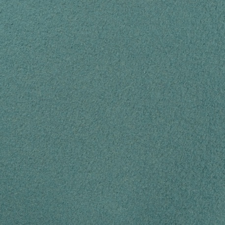 Tissu Laine Bouillie Unie Vert Bleu