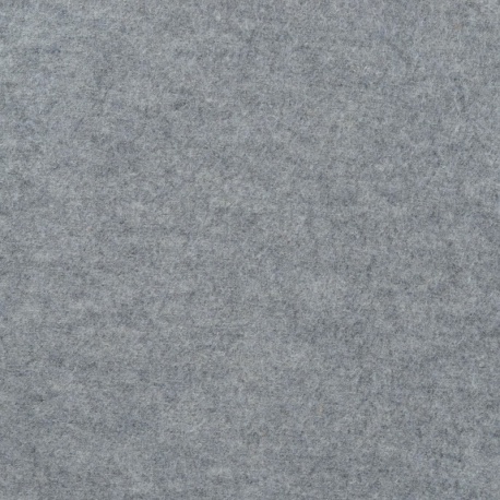 Tissu Laine Bouillie Unie Gris