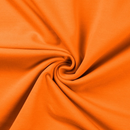 Tissu Sweat French Terry Orange