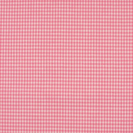 Tissu Petit Vichy 2mm Rose