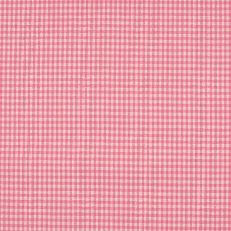 Tissu Petit Vichy 2mm Rose