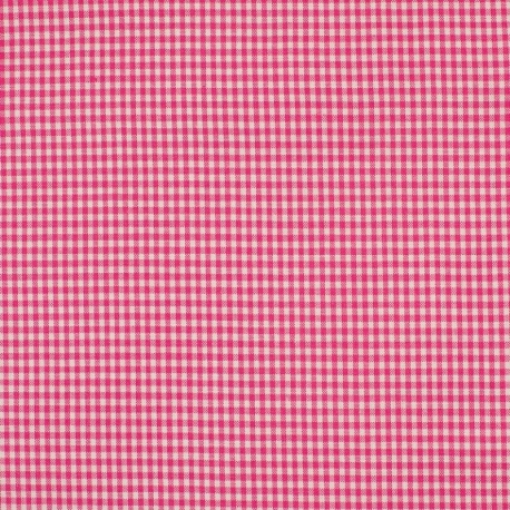 Tissu Petit Vichy 2mm Fuchsia