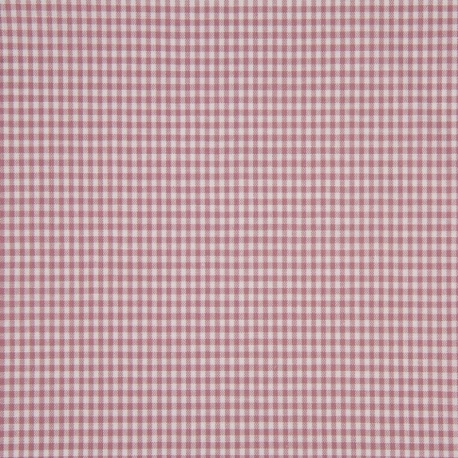 Tissu Petit Vichy 2mm Vieux Rose
