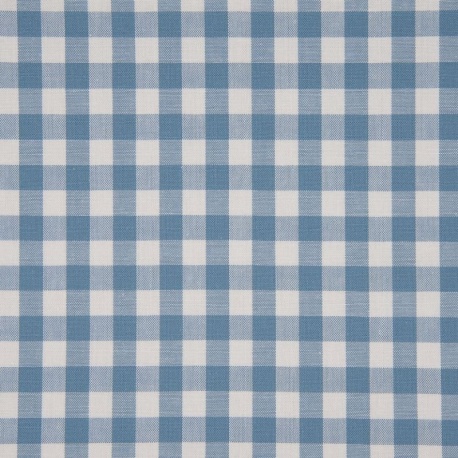 Tissu Grand Vichy 10mm Bleu