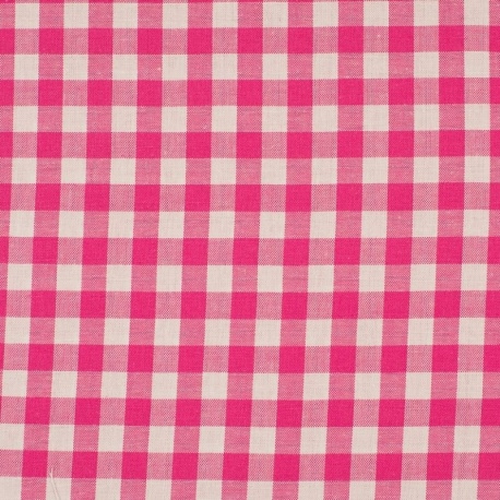 Tissu Grand Vichy 10mm Fuchsia