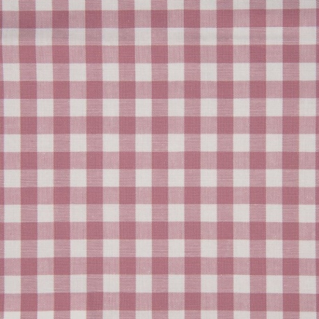 Tissu Grand Vichy 10mm Vieux Rose