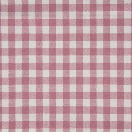 Tissu Grand Vichy 10mm Vieux Rose