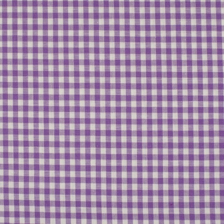 Tissu Grand Vichy 5mm Lilas