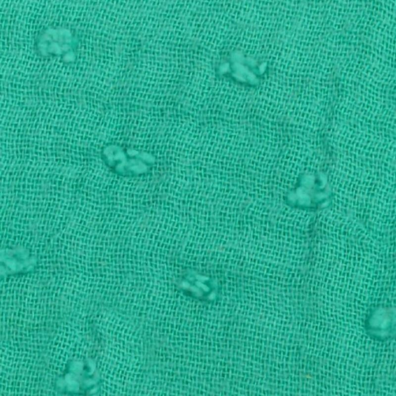 Tissu Double Gaze Pois Vert