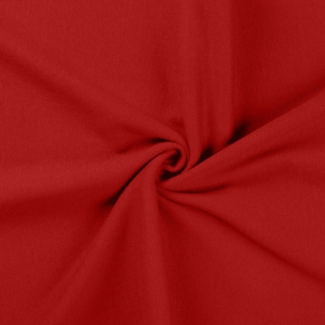 Tissu Bord Cote Uni Rouge Foncé
