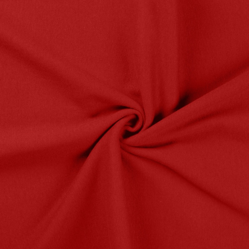 Tissu Bord Cote Uni Rouge Foncé