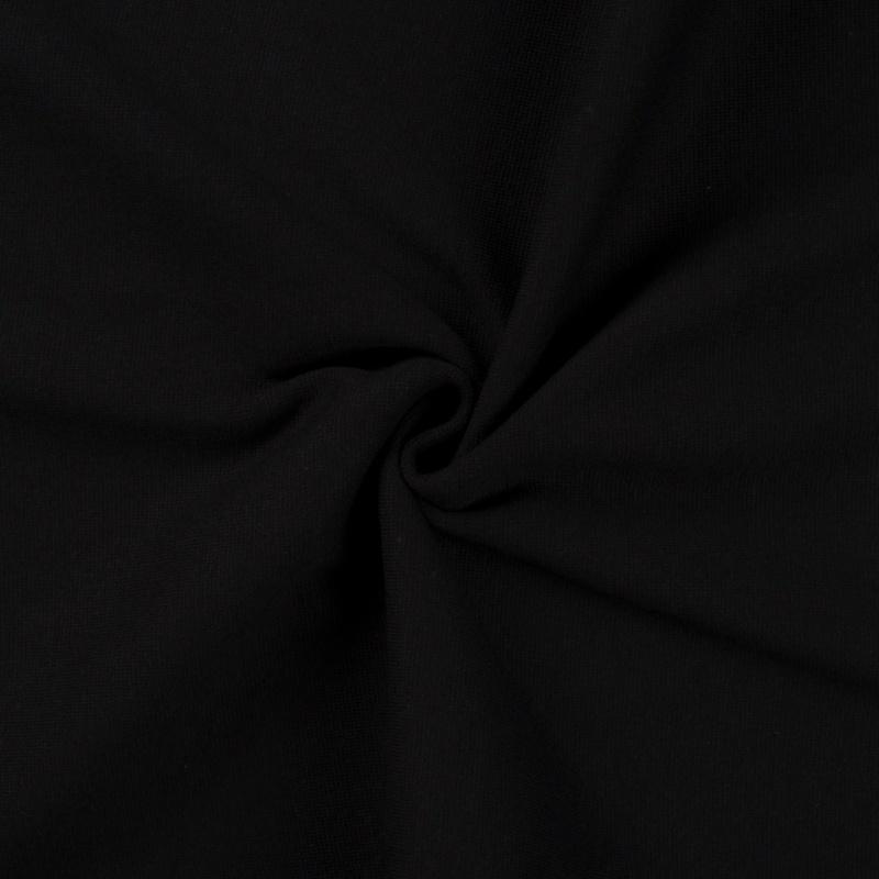 Tissu Bord Cote Uni Noir