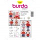 Patron Burda Créative 7903 Robes de Poupée 40/45CM