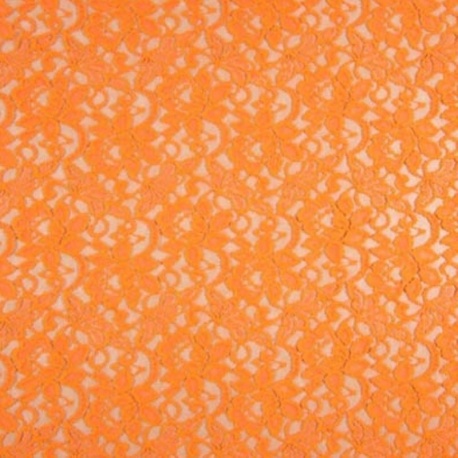 Tissu Dentelle Candy Orange
