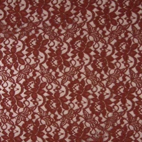 Tissu Dentelle Candy Marron