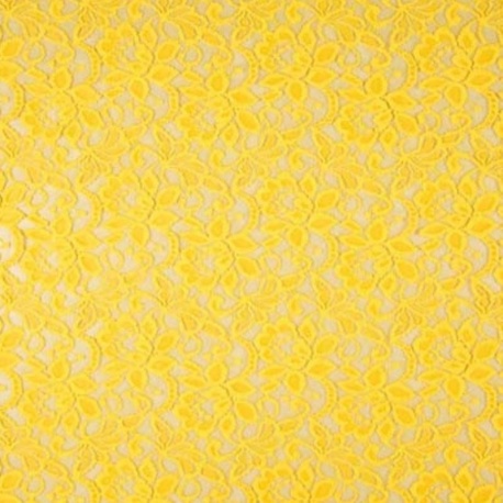 Tissu Dentelle Candy Jaune