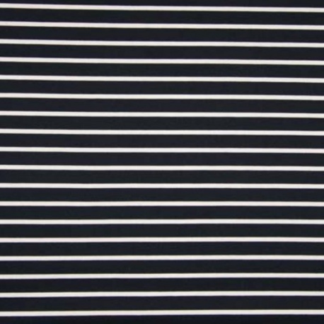 Tissu Punta Yarn Moyenne Rayure Navy