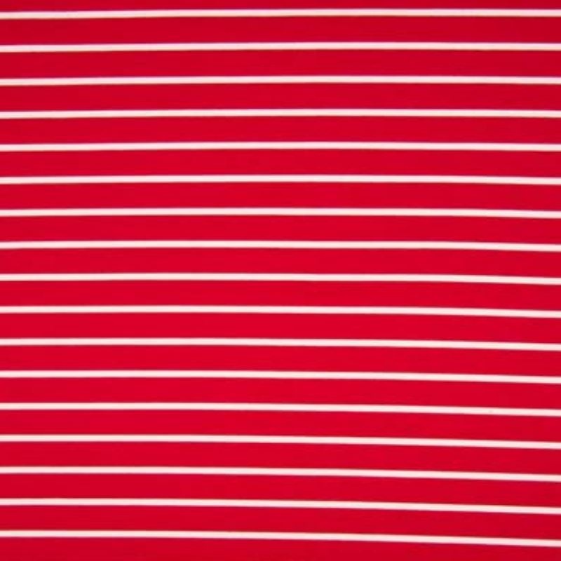 Tissu Punta Yarn Moyenne Rayure Rouge 