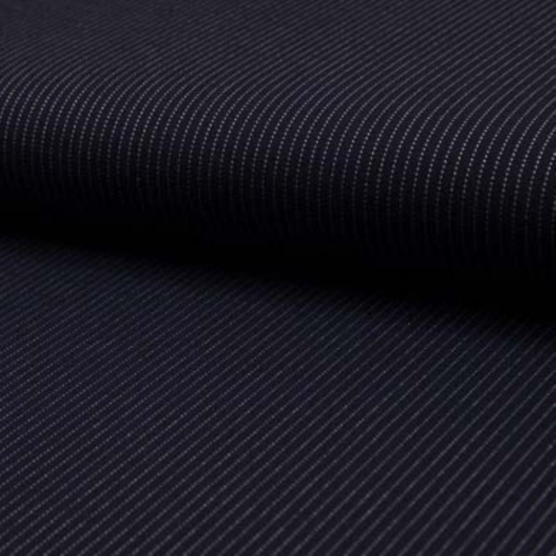 Tissu Toile Nylon Fine Rayure Navy 